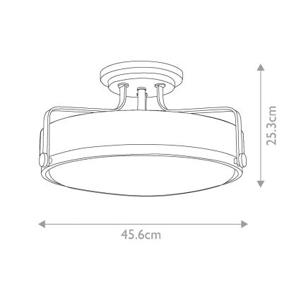 Hinkley - Przysufitowy żyrandol HARPER 3xE27/60W/230V błyszczący chrom