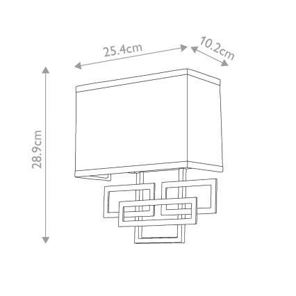 Hinkley - Kinkiet LANZA 2xE14/40W/230V brązowy