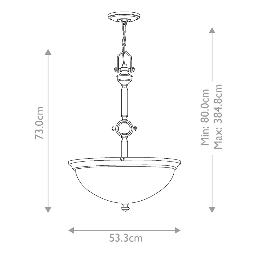 Hinkley - Żyrandol na łańcuchu MAYFLOWER 3xE27/60W/230V
