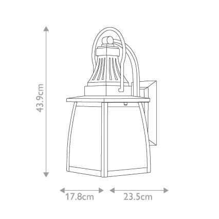Hinkley - Kinkiet zewnętrzny MONTAUK 2xE14/60W/230V IP44