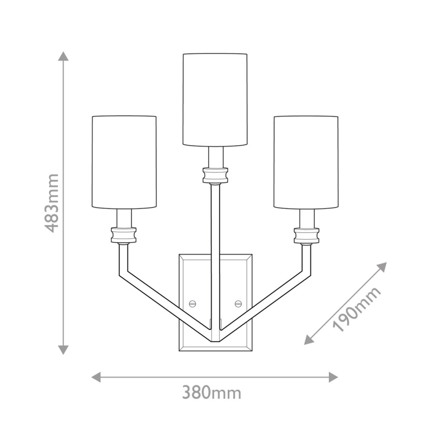 Hinkley - Kinkiet MOORE 3xE14/40W/230V złoty