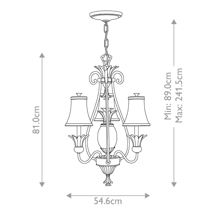 Hinkley - Żyrandol na łańcuchu PLANTATION 4xE14/40W/230V brąz