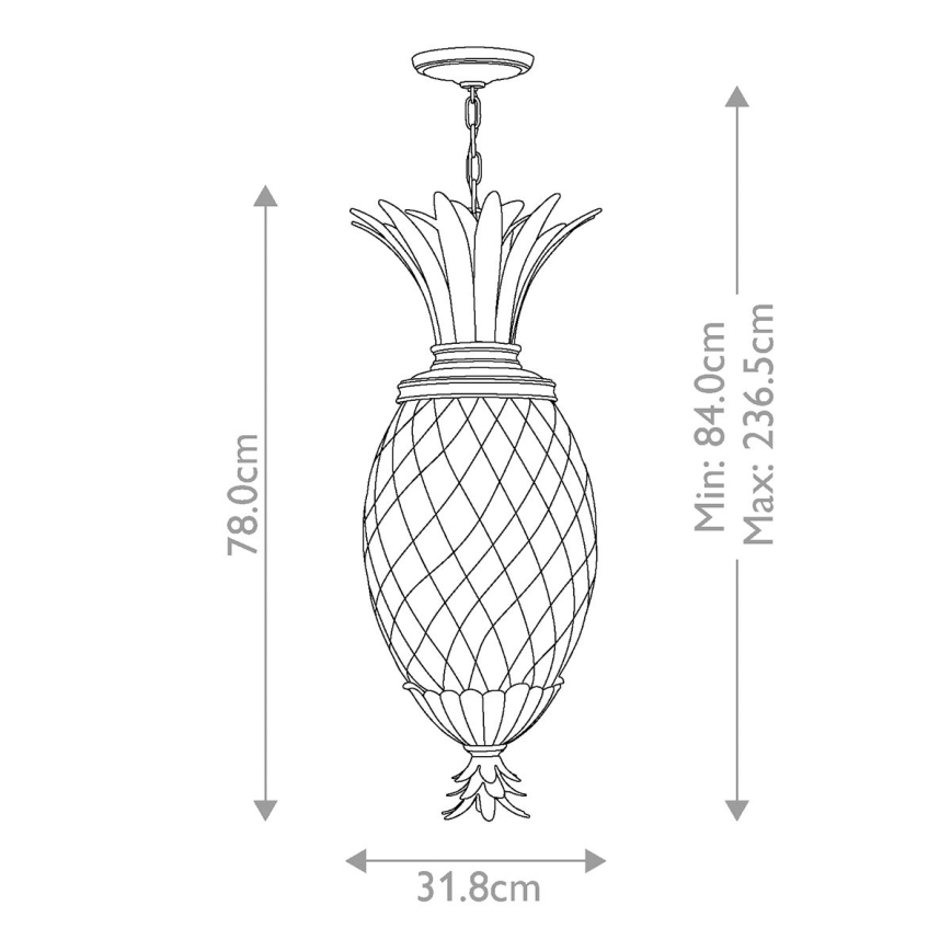 Hinkley - Żyrandol na łańcuchu PLANTATION 4xE14/40W/230V srebrny