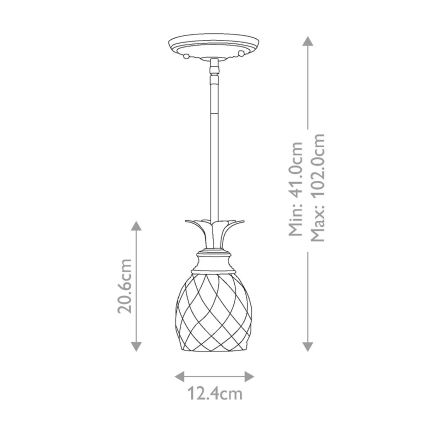 Hinkley - Żyrandol na drążku PLANTATION 1xE27/60W/230V złoty