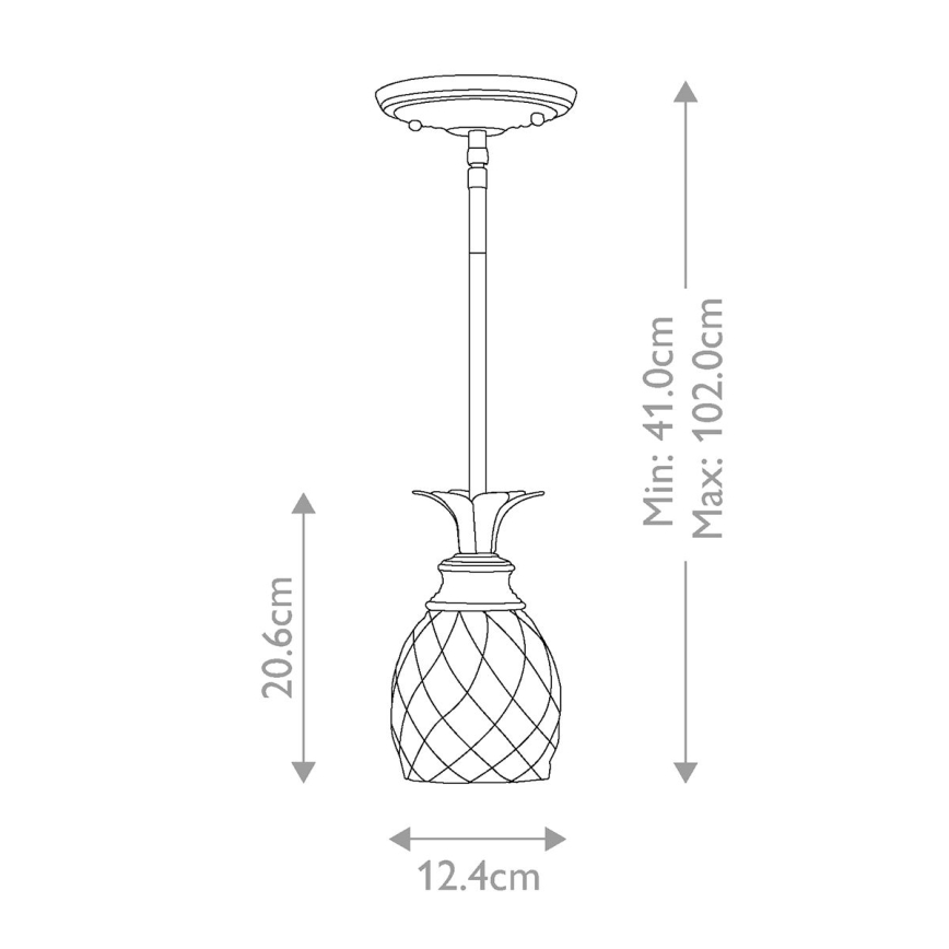 Hinkley - Żyrandol na drążku PLANTATION 1xE27/60W/230V złoty