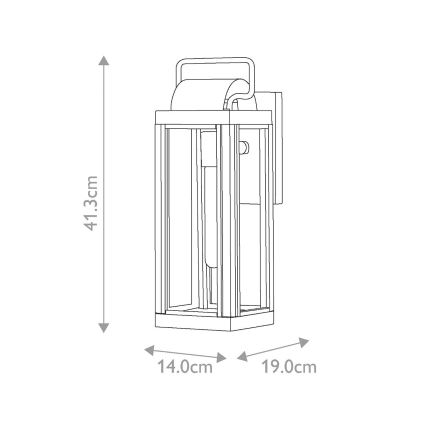 Hinkley - Zewnętrzny kinkiet HARBOR 1xE27/60W/230V IP44 brązowy