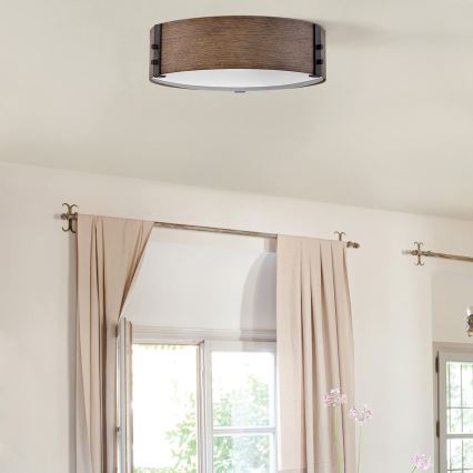 Hinkley - Lampa sufitowa SAWYER 3xE14/40W/230V śr. 38 cm sekwoja/brązowa
