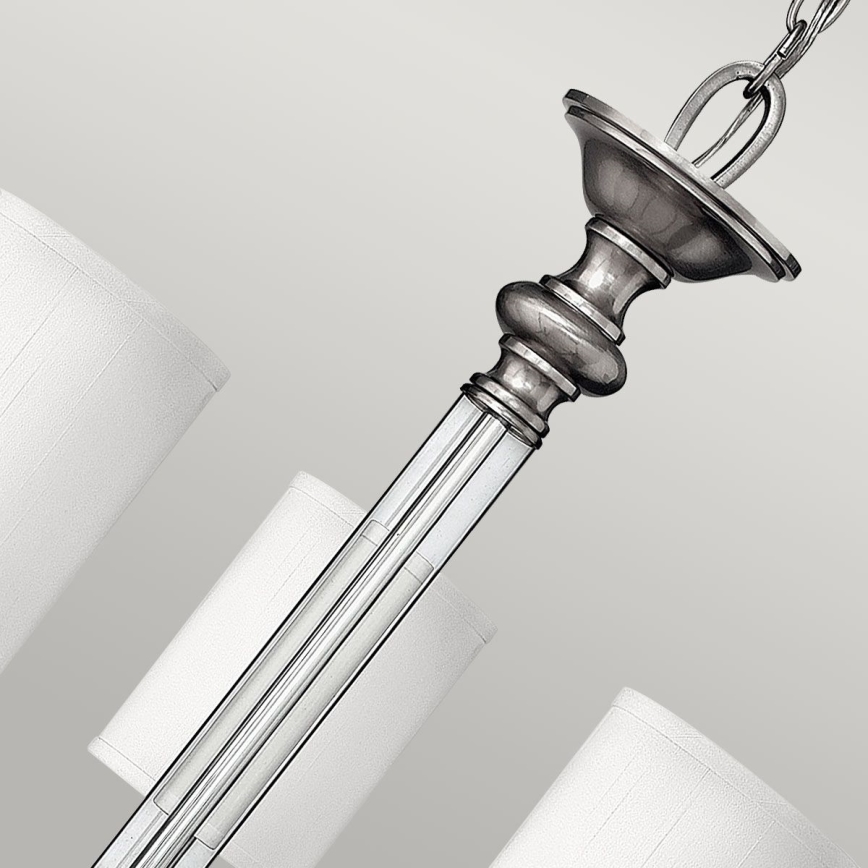 Hinkley - Żyrandol na łańcuchu SUSSEX 5xE14/40W/230V matowy chrom