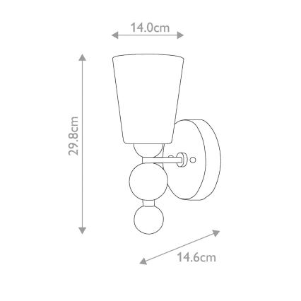 Hinkley - Kinkiet ZELDA 1xE27/60W/230V błyszczący chrom