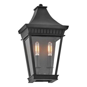 Hinkley - Kinkiet zewnętrzny CHAPEL HILL 2xE14/40W/230V IP44 czarny
