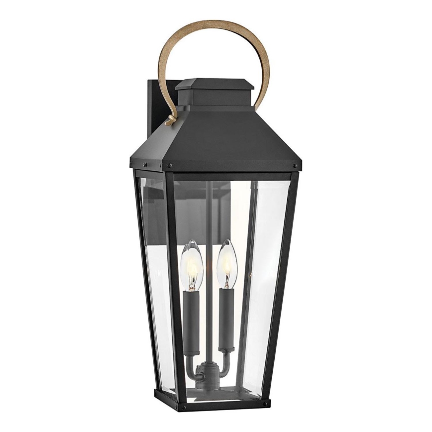 Hinkley - Kinkiet zewnętrzny DAWSON 2xE14/40W/230V IP44 czarny