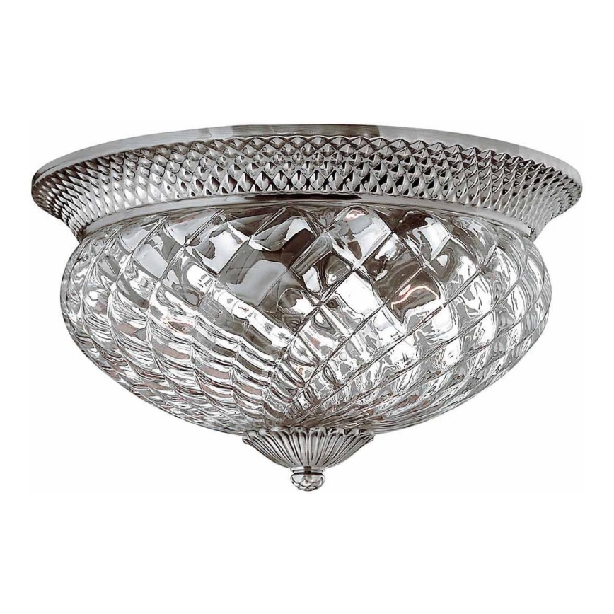 Hinkley - Lampa sufitowa PLANTATION 3xE27/60W/230V srebrna