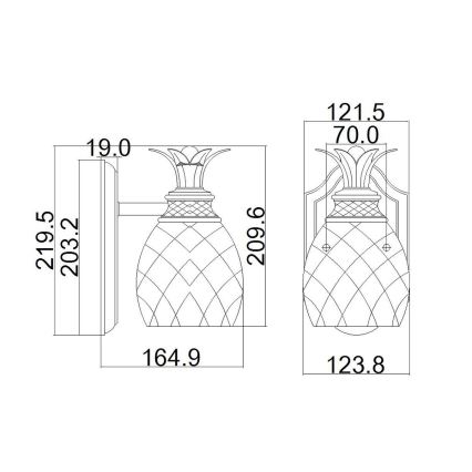 Hinkley - LED Kinkiet łazienkowy PLANTATION 1xG9/3W/230V IP44 złoty