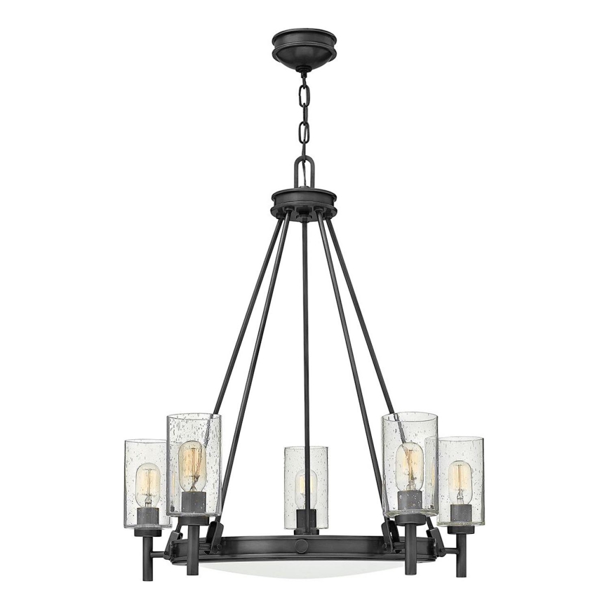 Hinkley - Żyrandol na łańcuchu COLLIER 5xE27/40W/230V śr. 68,5 cm czarny