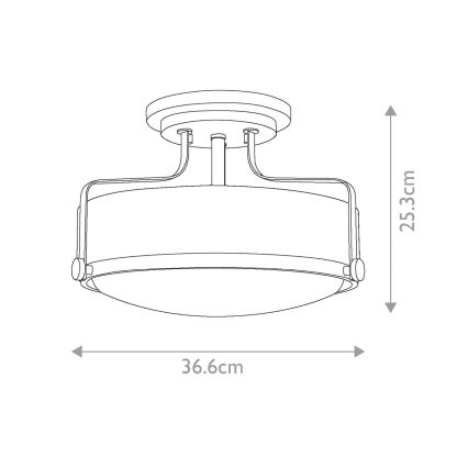 Hinkley - Żyrandol natynkowy HARPER 3xE27/60W/230V