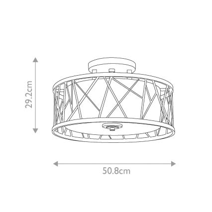 Hinkley - Żyrandol natynkowy NEST 3xE27/75W/230V złoty