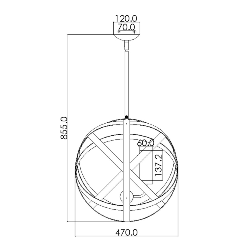 Hinkley - Żyrandol zewnętrzny CARSON 3xE14/40W/230V IP44