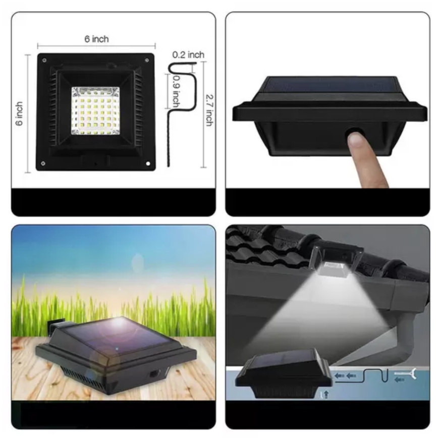 HÖFFTECH - Solarny kinkiet LED z czujnikiem ruchu i zmierzchu LED/3,7V 2000 mAh IP65