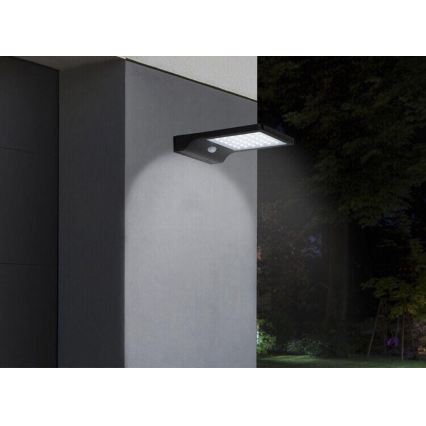 HÖFFTECH - Solarna lampa ścienna LED z czujnikiem ruchu i zmierzchu LED/3,7V 2200 mAh IP44