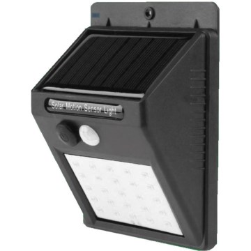 HÖFFTECH - Solarny kinkiet ścienny LED z czujnikiem, 3,7 V, 1200 mAh, IP65