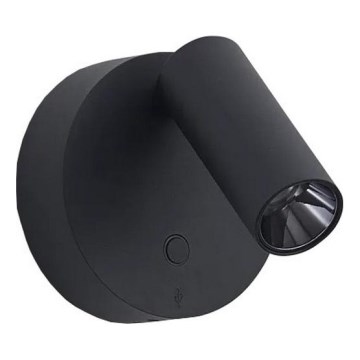 Ideal Lux - Dotykowa ściemnialna ścienna oprawa punktowa ELF LED/3W/230V CRI 95 czarna