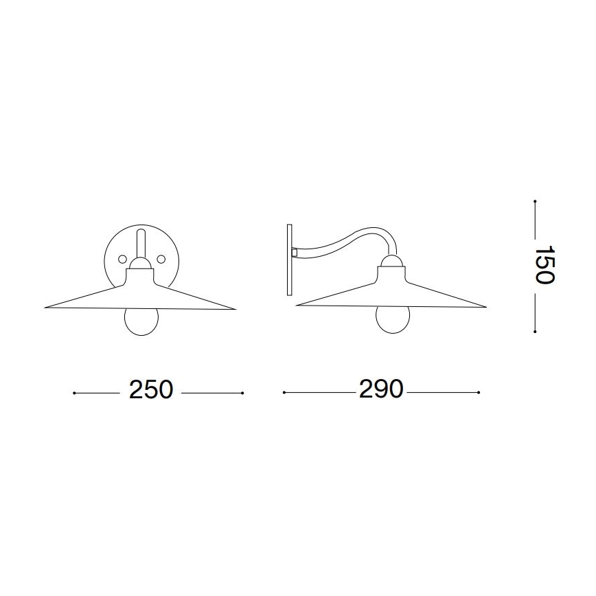 Ideal Lux - Kinkiet CANTINA 1xE14/40W/230V brąz