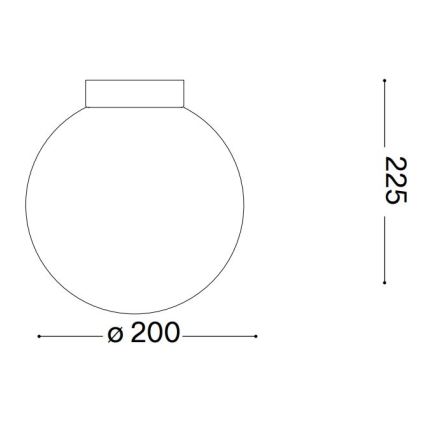 Ideal Lux - Kinkiet CARTA 1xE27/25W/230V śr. 20 cm biały