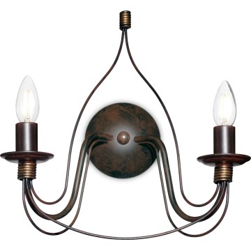 Ideal Lux - Kinkiet CORTE 2xE14/40W/230V brązowy/patyna