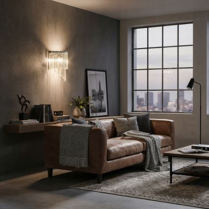 Ideal Lux - Kinkiet kryształowy CARLTON 3xE14/40W/230V chrom błyszczący