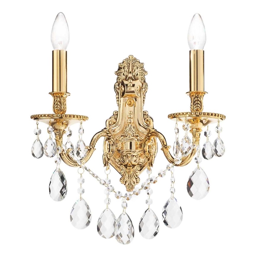 Ideal Lux - Kinkiet kryształowy GIOCONDA 2xE14/40W/230V złoty