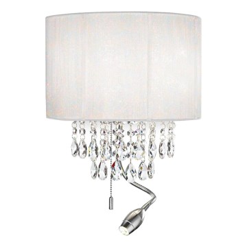Ideal Lux - Kinkiet kryształowy LED OPERA 2xE14/40W/230V + LED/1W biały