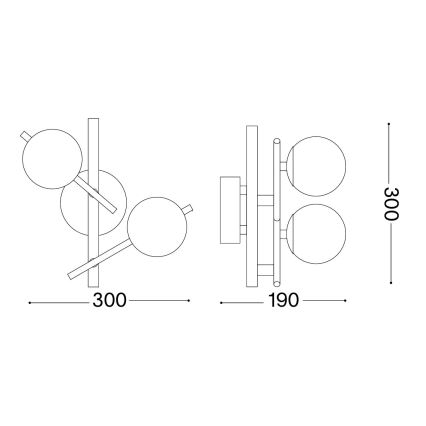 Ideal Lux - Kinkiet LED ATLAS 2xG9/3W/230V złoty