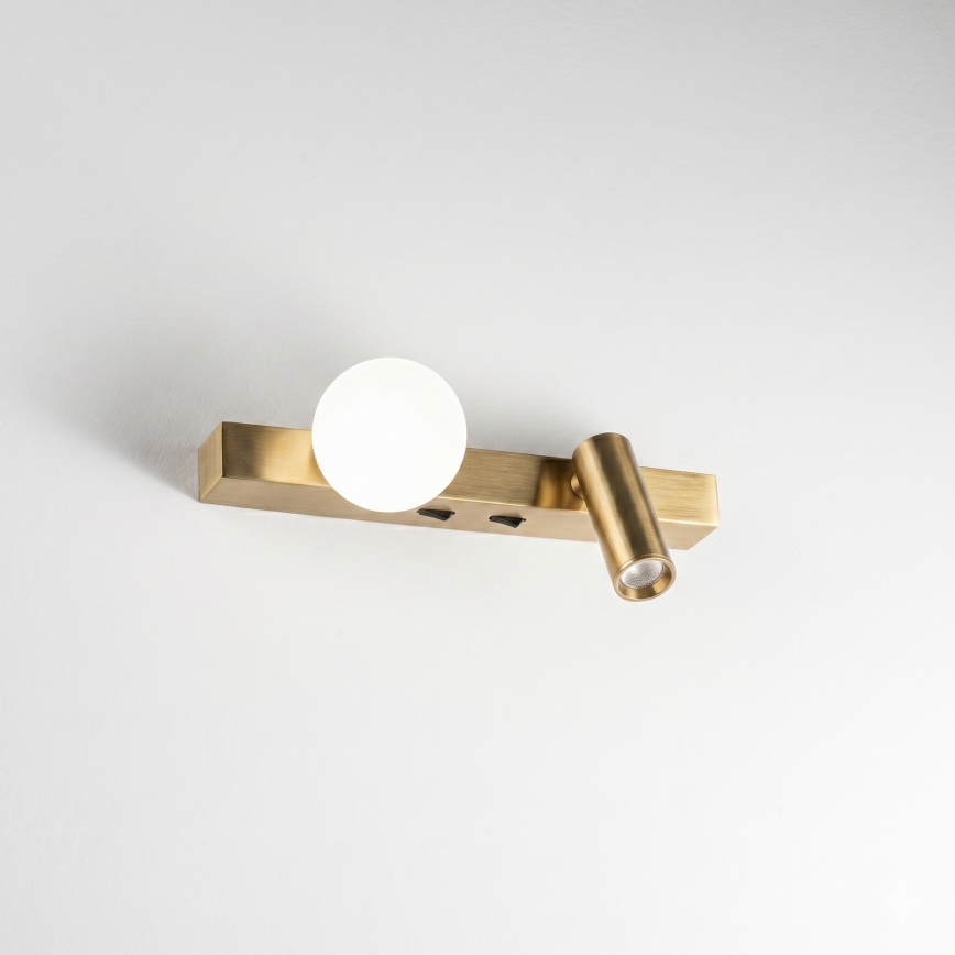 Ideal Lux - Kinkiet LED BINOMIO 2xLED/3W/230V CRI 90 mosiądz