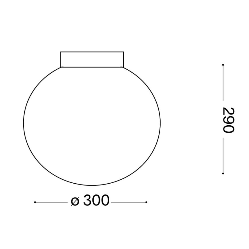 Ideal Lux - Kinkiet MAPA 1xE27/42W/230V Ø 30 cm biały
