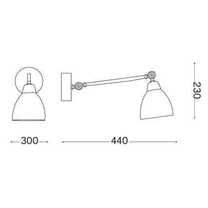 Ideal Lux - Kinkiet NEWTON 1xE27/42W/230V brązowy