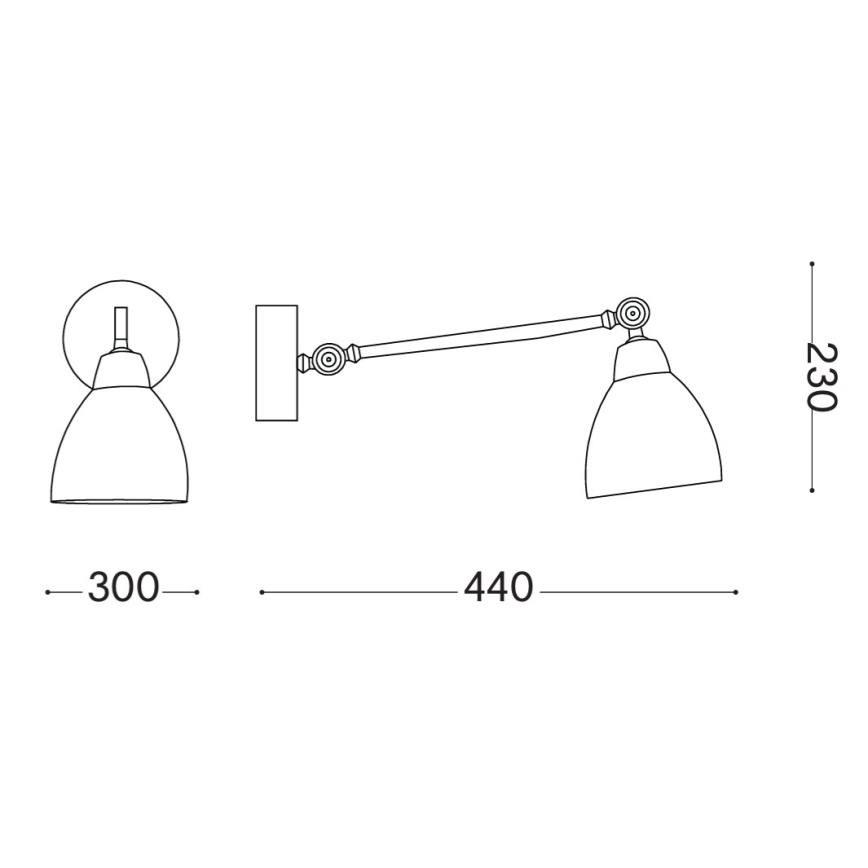 Ideal Lux - Kinkiet NEWTON 1xE27/42W/230V brązowy