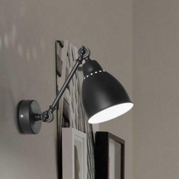 Ideal Lux - Kinkiet NEWTON 1xE27/42W/230V czarny