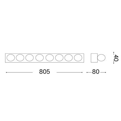 Ideal Lux - Kinkiet PRIVE 8xE14/40W/230V biały