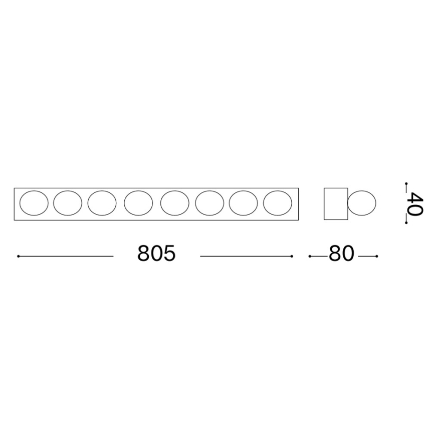 Ideal Lux - Kinkiet PRIVE 8xE14/40W/230V chrom błyszczący