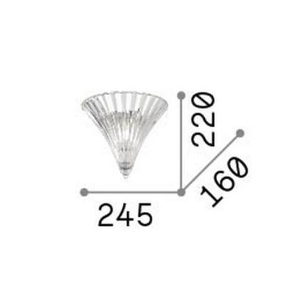 Ideal Lux - Kinkiet SANTA 1xE14/40W/230V przezroczysty