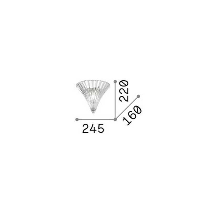 Ideal Lux - Kinkiet SANTA 1xE14/40W/230V przezroczysty