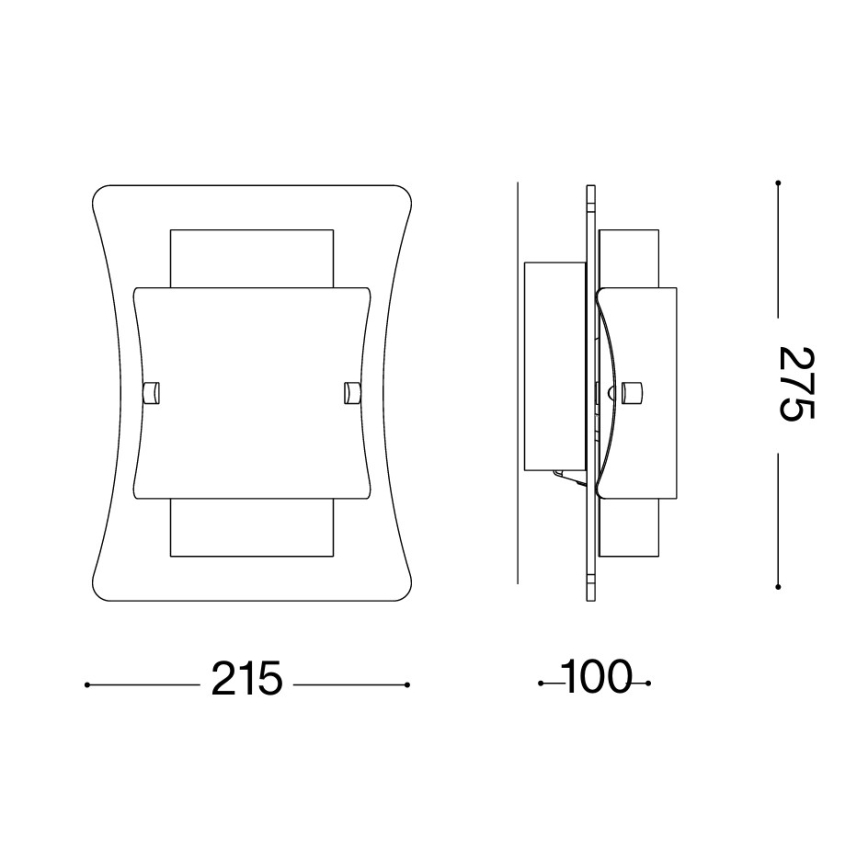 Ideal Lux - Kinkiet TRIPLO 1xE27/60W/230V przezroczysty