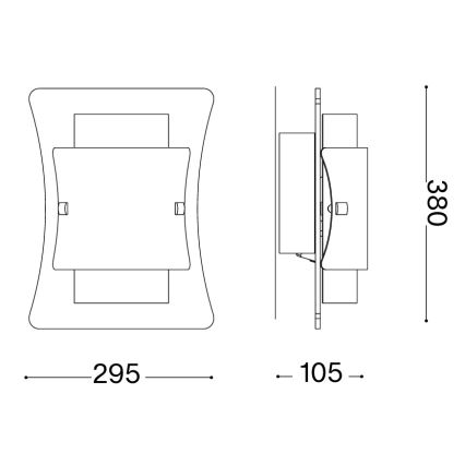 Ideal Lux - Kinkiet TRIPLO 2xE27/60W/230V przezroczysty