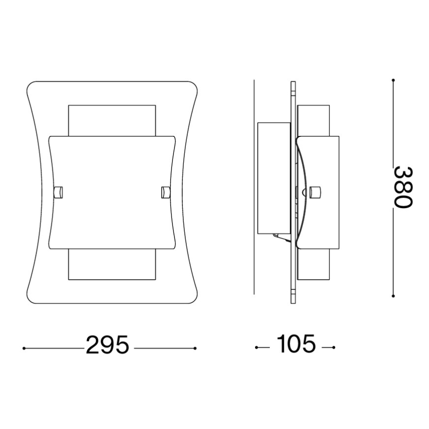 Ideal Lux - Kinkiet TRIPLO 2xE27/60W/230V przezroczysty