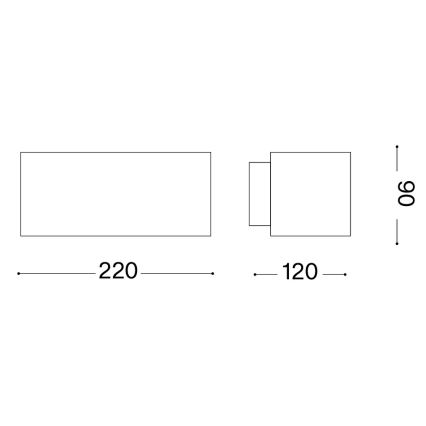 Ideal Lux - Kinkiet zewnętrzny ANDROMEDA 1xE27/60W/230V IP55 czarny