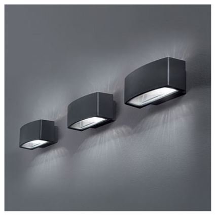 Ideal Lux - Kinkiet zewnętrzny ANDROMEDA 2xE27/60W/230V IP55 antracyt