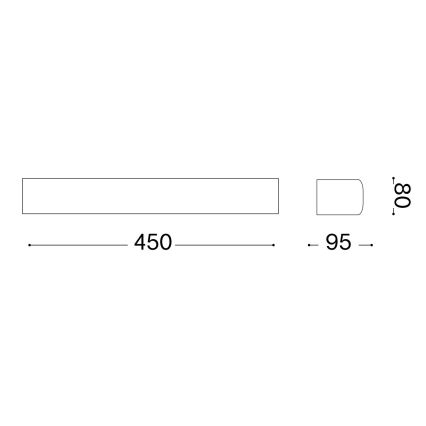 Ideal Lux - Kinkiet zewnętrzny ANDROMEDA 2xE27/60W/230V IP55 szary