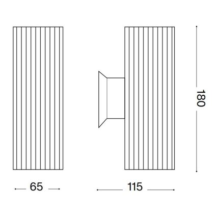 Ideal Lux - Kinkiet zewnętrzny BASE 2xGU10/28W/230V IP44 czarny