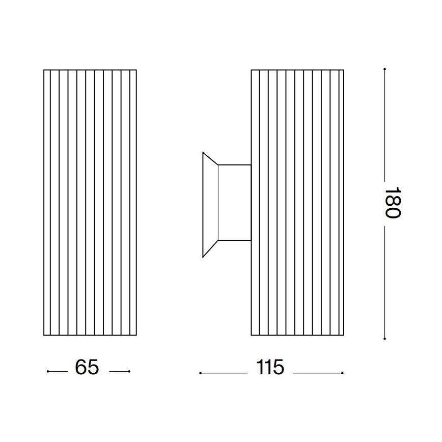 Ideal Lux - Kinkiet zewnętrzny BASE 2xGU10/28W/230V IP44 czarny