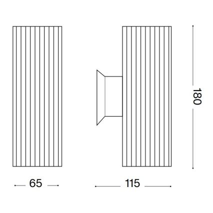 Ideal Lux - Kinkiet zewnętrzny BASE 2xGU10/28W/230V IP44 czarny